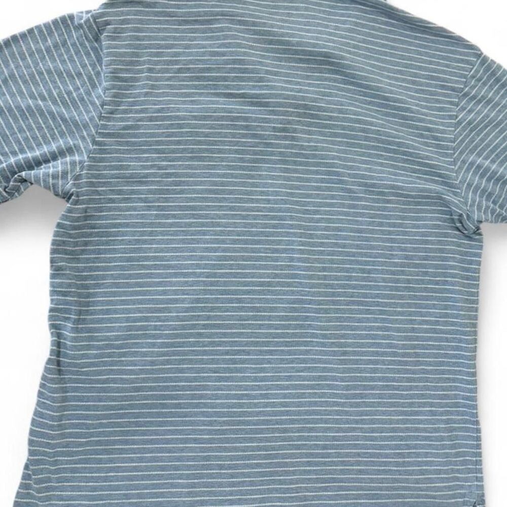 Patagonia Blue Striped Organic Cotton Polo Shirt Size M - Picture 4 of 5